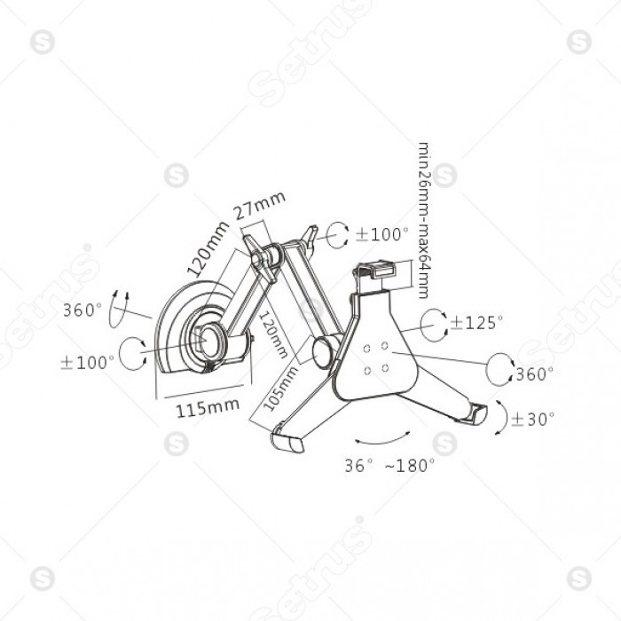 Giá đỡ máy tính bảng gắn tường, tủ bếp